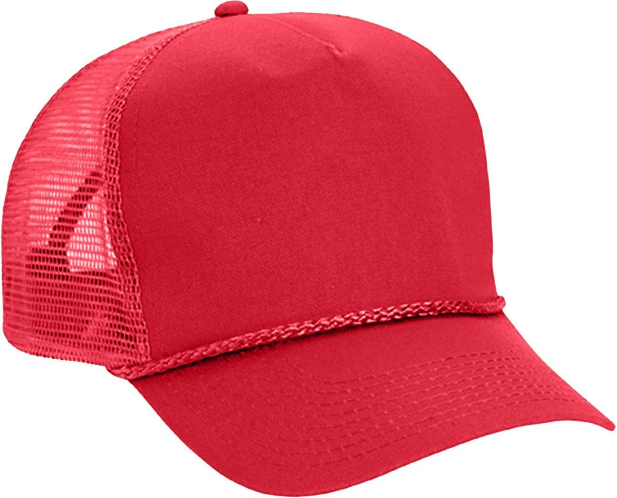Cobra Cap Tsm Cotton Twill Front Mesh Back - Red