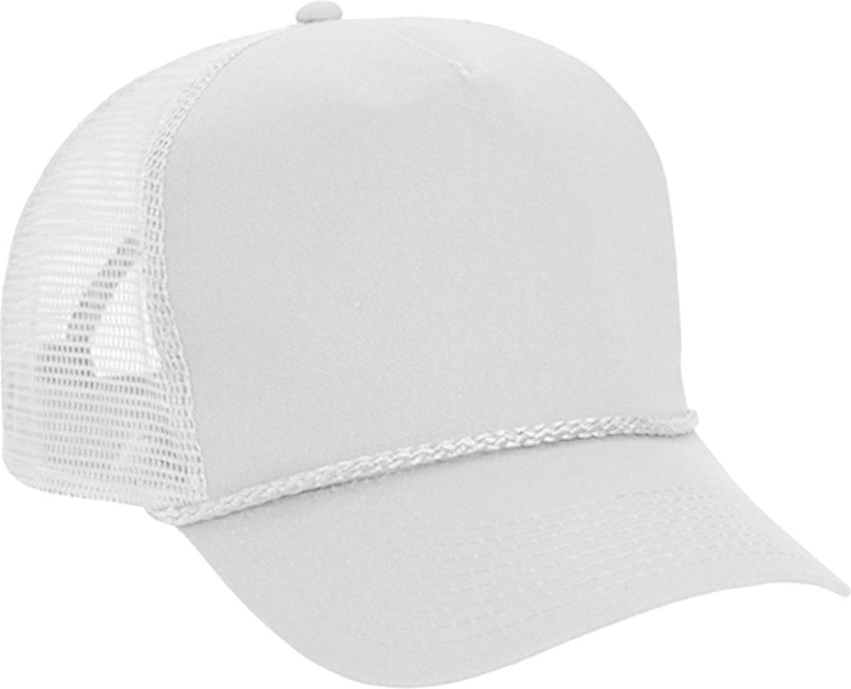 Cobra Cap Tsm Cotton Twill Front Mesh Back - White