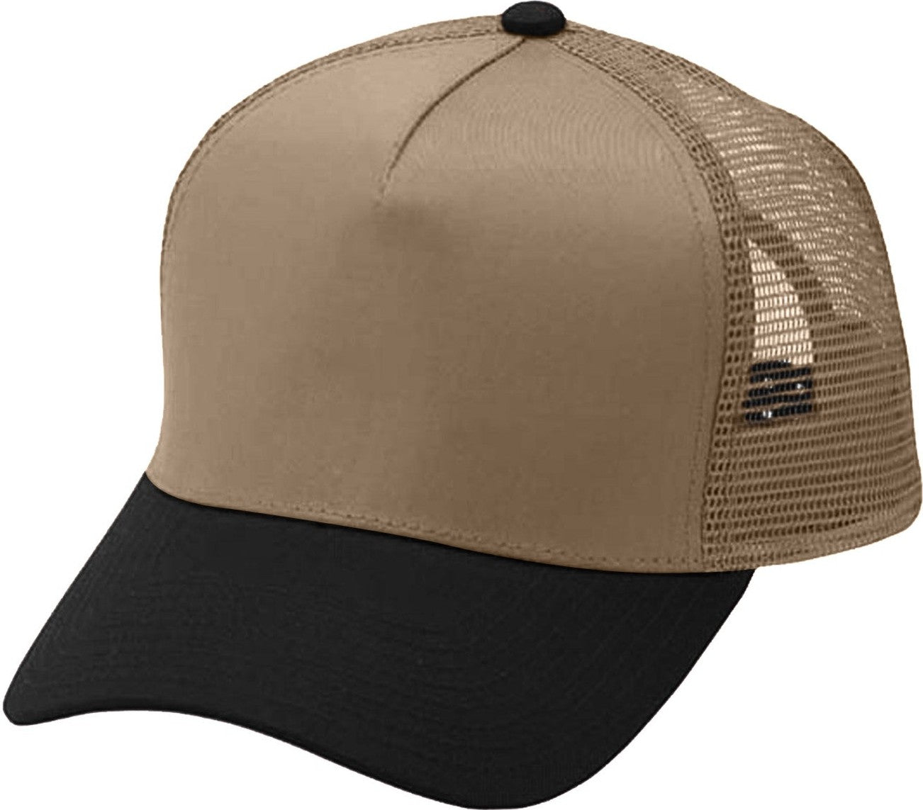 Cobra Cap Tsp-m 5 Panel Twill Prolook Mesh Back - Khaki Black