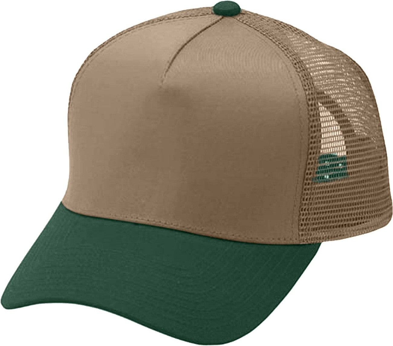 Cobra Cap Tsp-m 5 Panel Twill Prolook Mesh Back - Khaki Dark Green