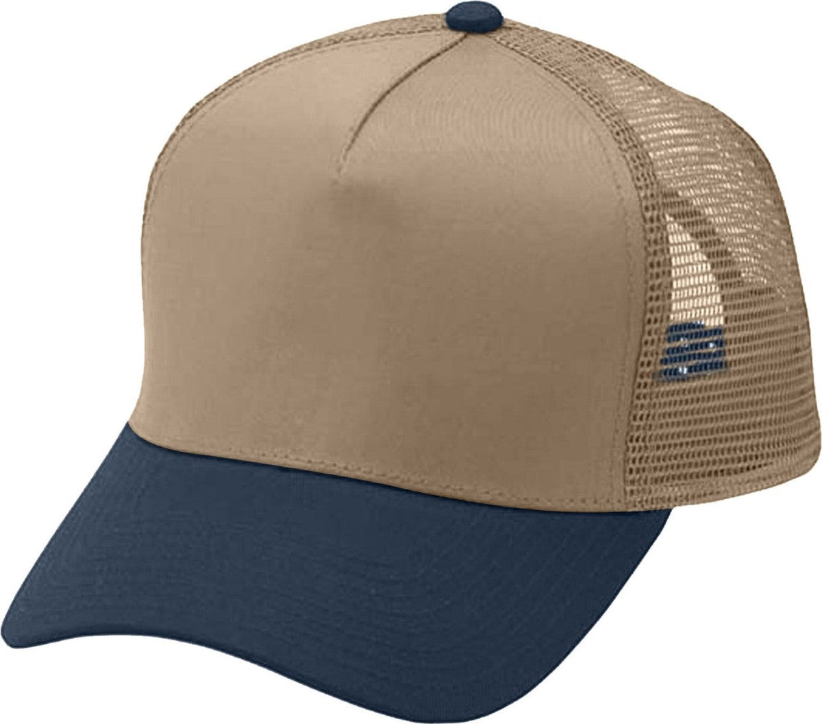 Cobra Cap Tsp-m 5 Panel Twill Prolook Mesh Back - Khaki Navy