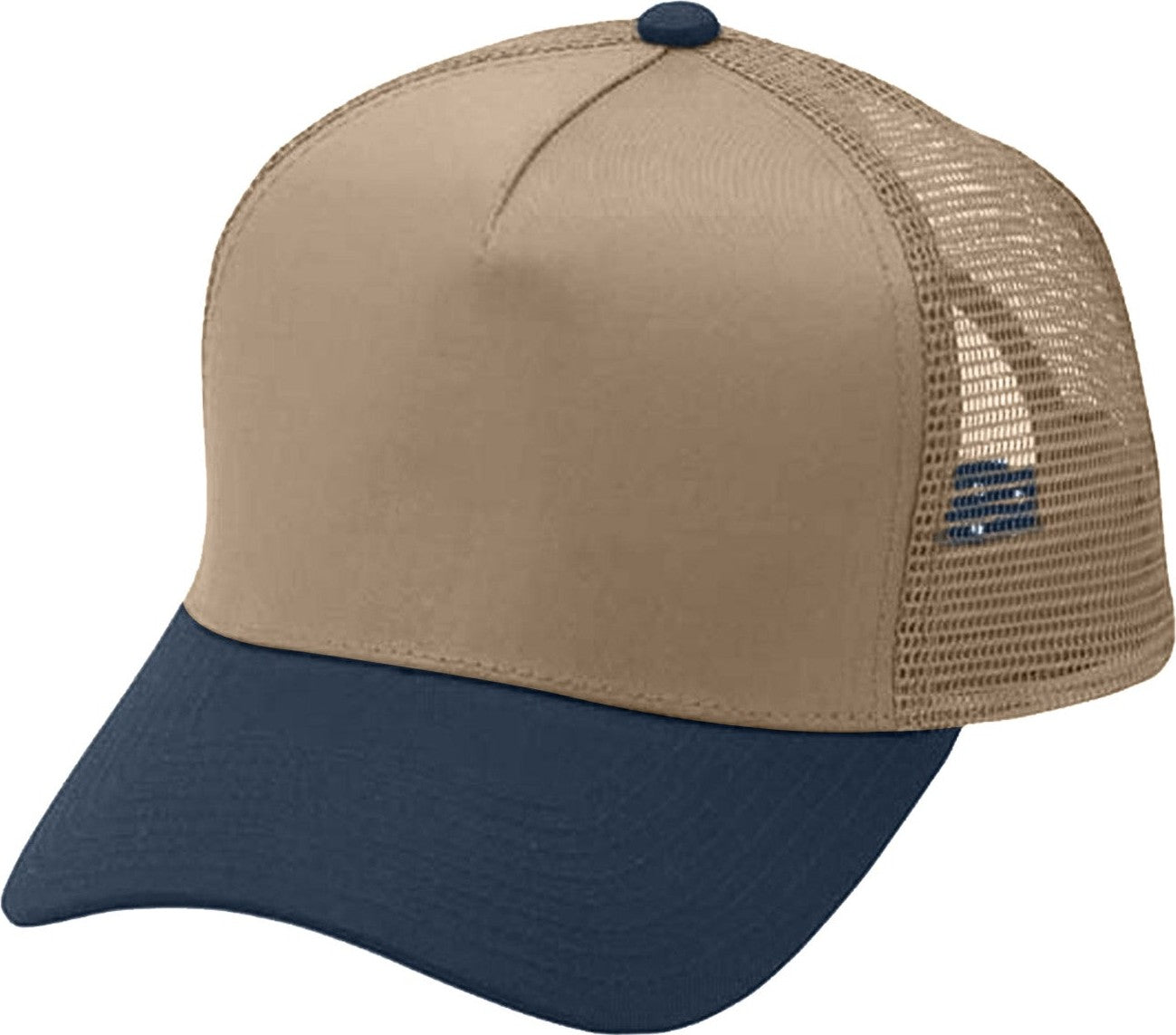 Cobra Cap Tsp-m 5 Panel Twill Prolook Mesh Back - Khaki Navy
