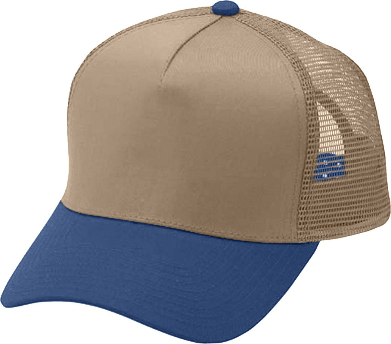 Cobra Cap Tsp-m 5 Panel Twill Prolook Mesh Back - Khaki Royal