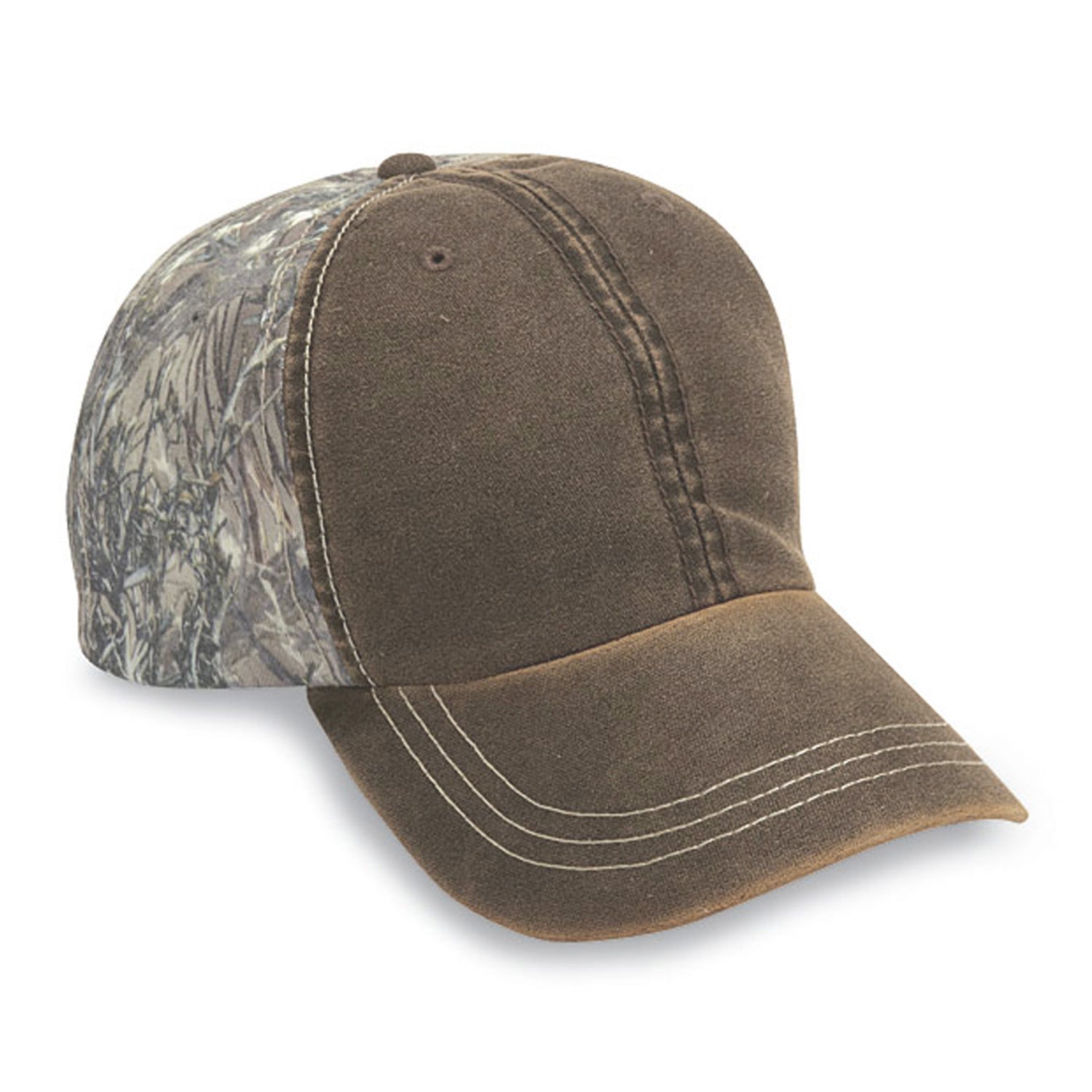 Cobra Cap Tt-wea 6 Panel Weatheredwashed with - Brown Mc2 Camo