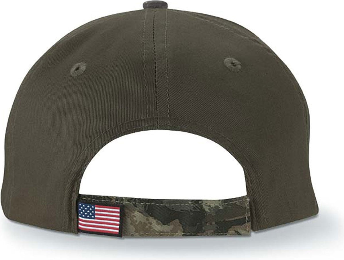 Cobra Cap Ttv-c 5 Panel Twill Camo Looptape - Flame Orange Bs