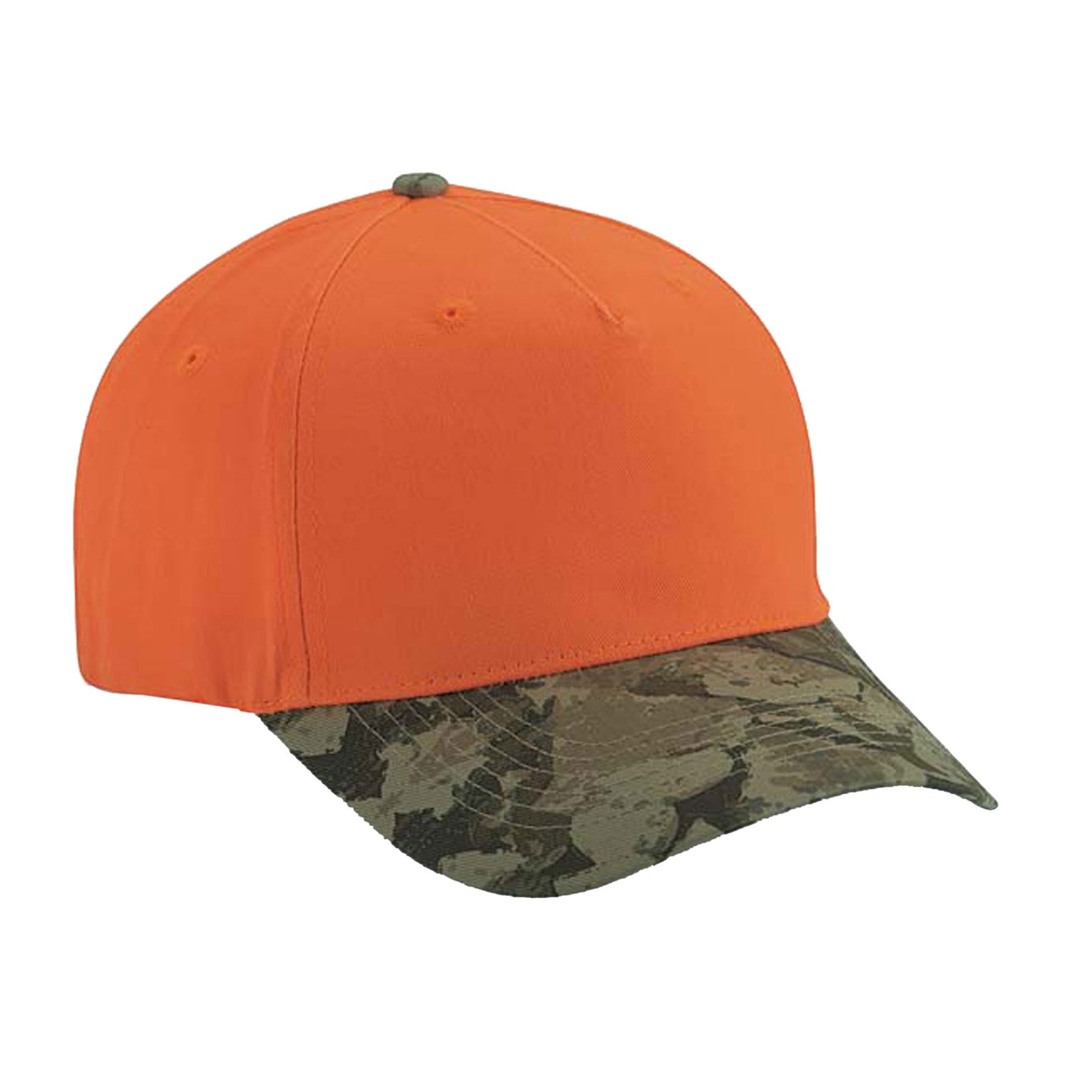 Cobra Cap Ttv-c 5 Panel Twill Camo Looptape - Flame Orange Bs
