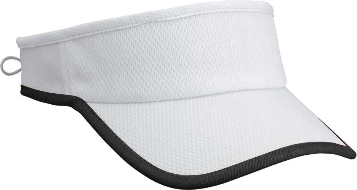 Cobra Cap Vis-q Moisture Wicking Cool Visor - White Black