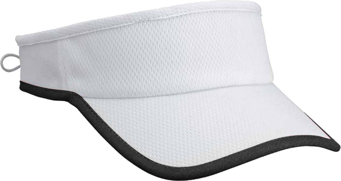 Cobra Cap Vis-q Moisture Wicking Cool Visor - White Black