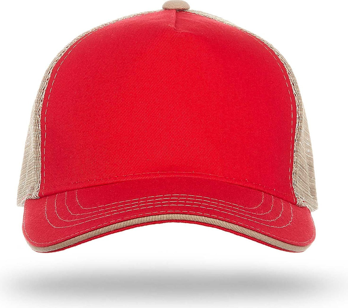 Cobra Cap Wm-5 5 Panel Washed Twill/soft Mesh - Brightred Khaki - Brightredkhaki