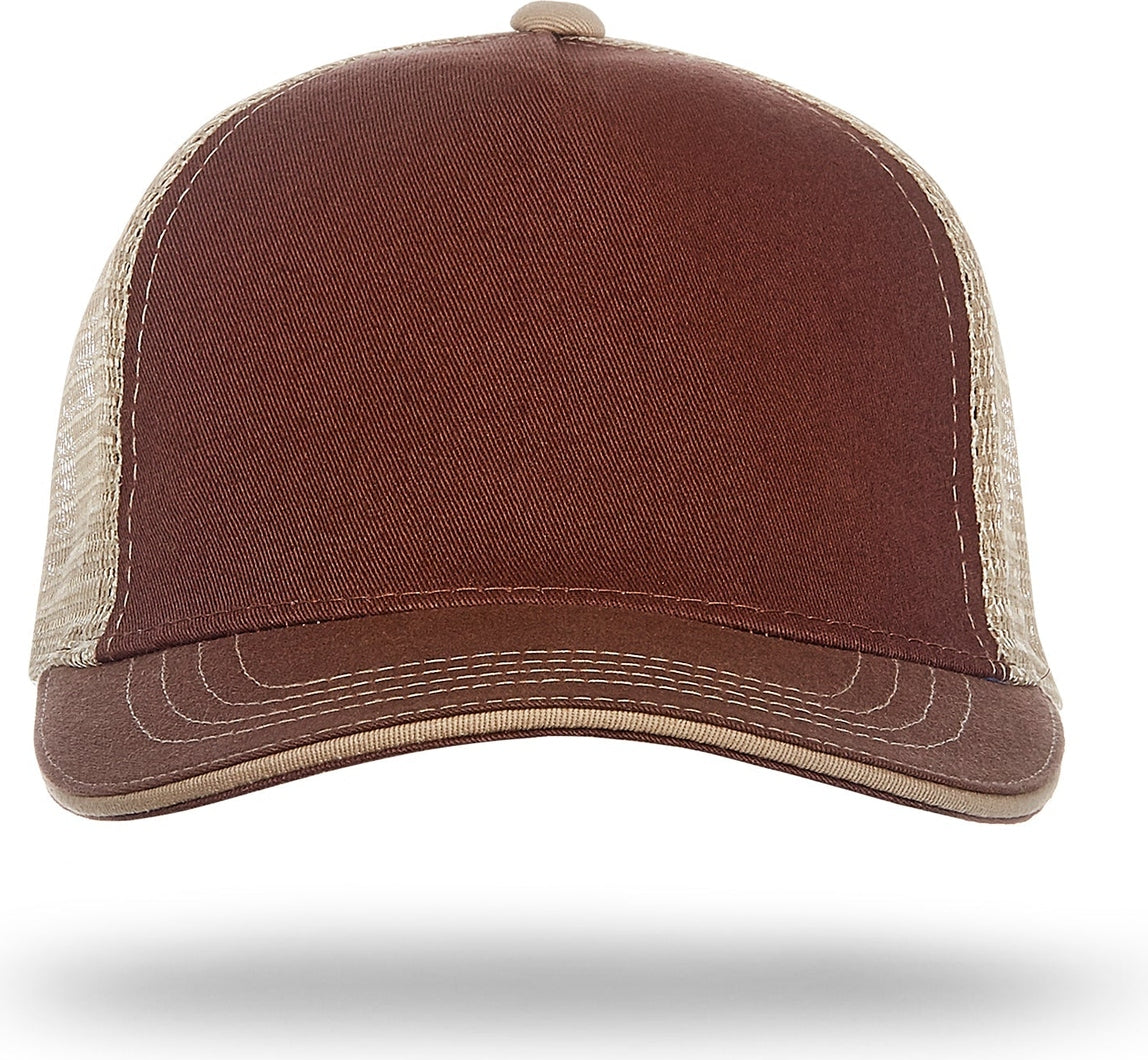 Cobra Cap Wm-5 5 Panel Washed Twill/soft Mesh - Brown Khaki