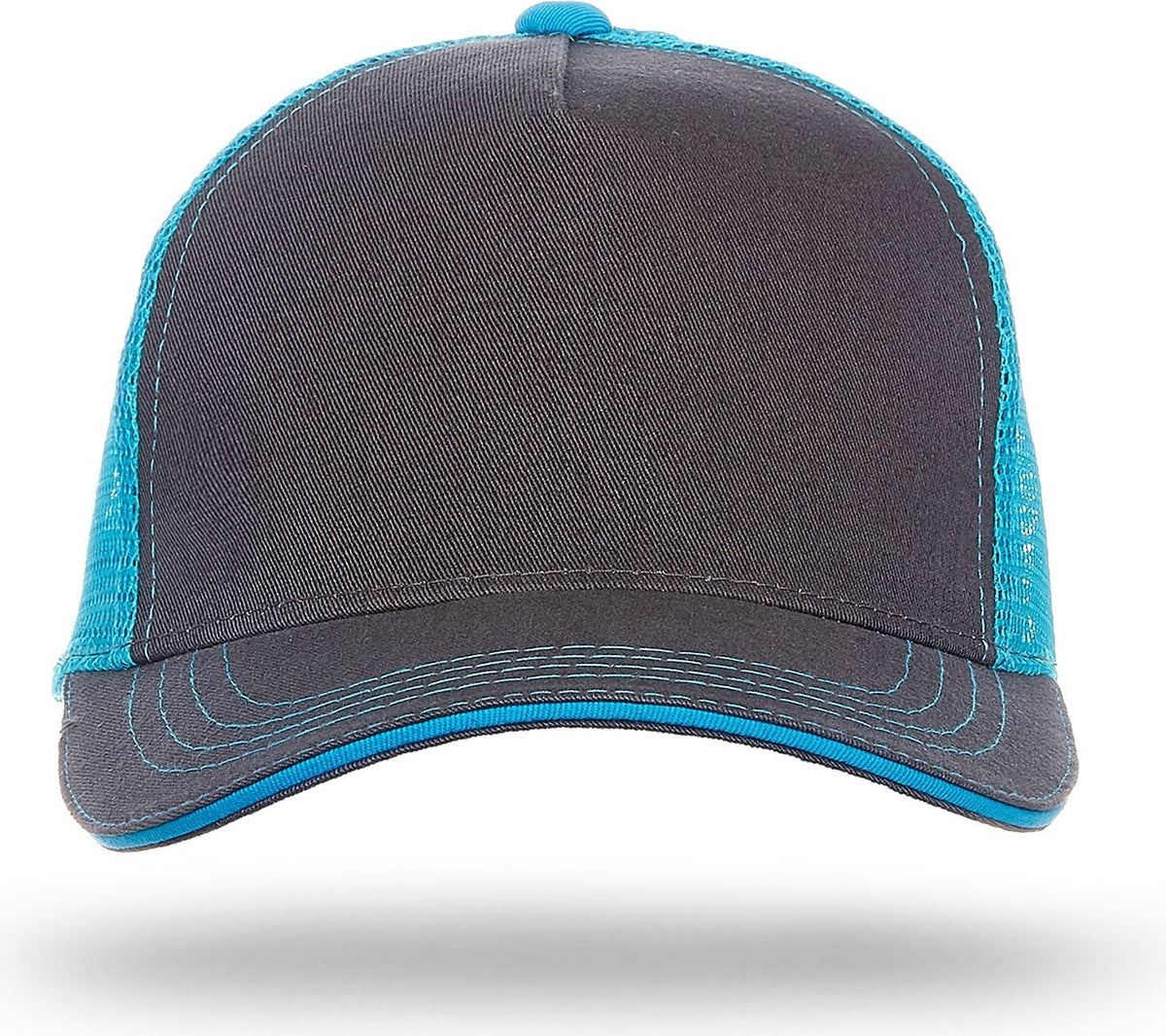 Cobra Cap Wm-5 5 Panel Washed Twill/soft Mesh - Charcoal Aqua