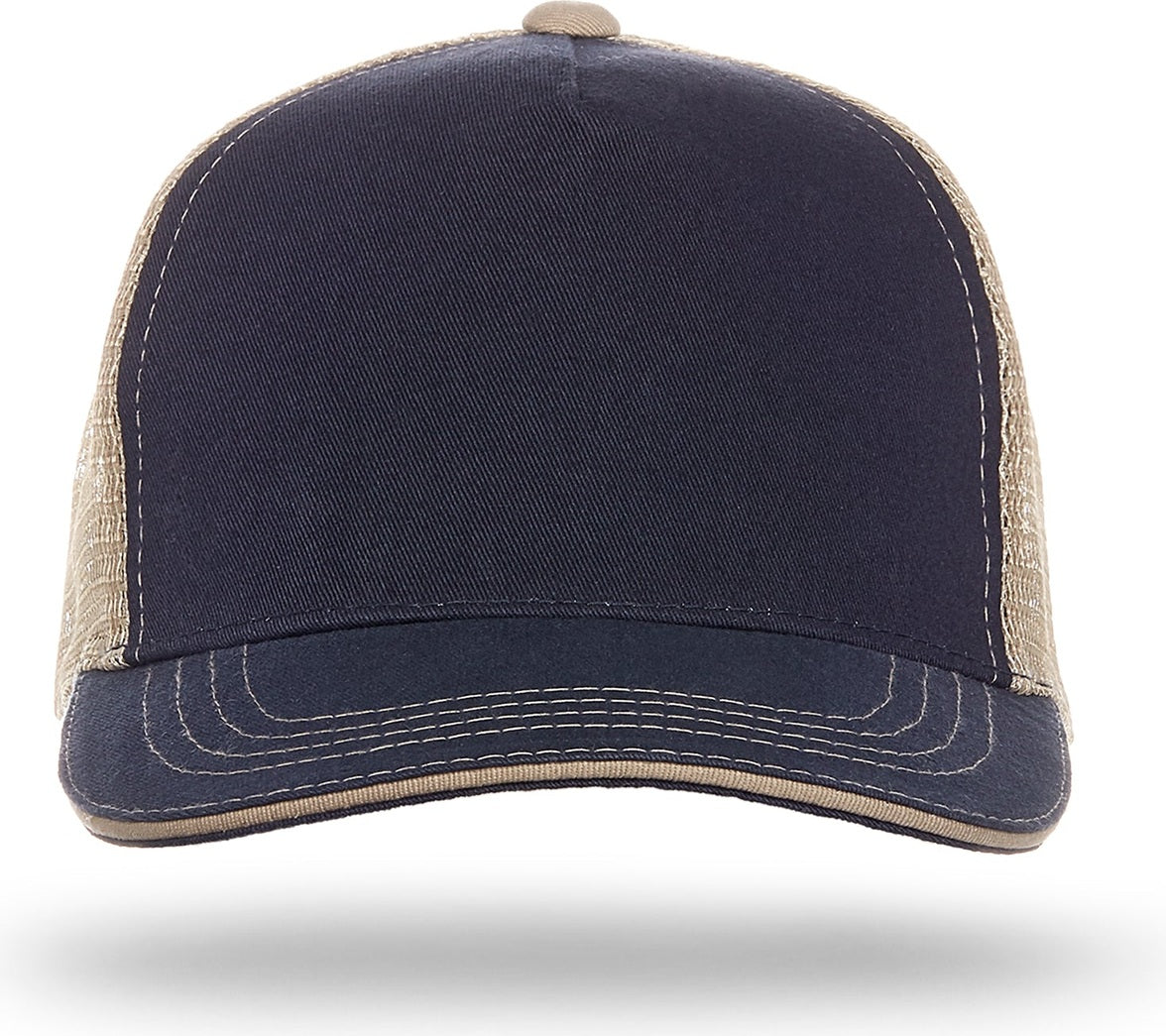 Cobra Cap Wm-5 5 Panel Washed Twill/soft Mesh - Navy Khaki