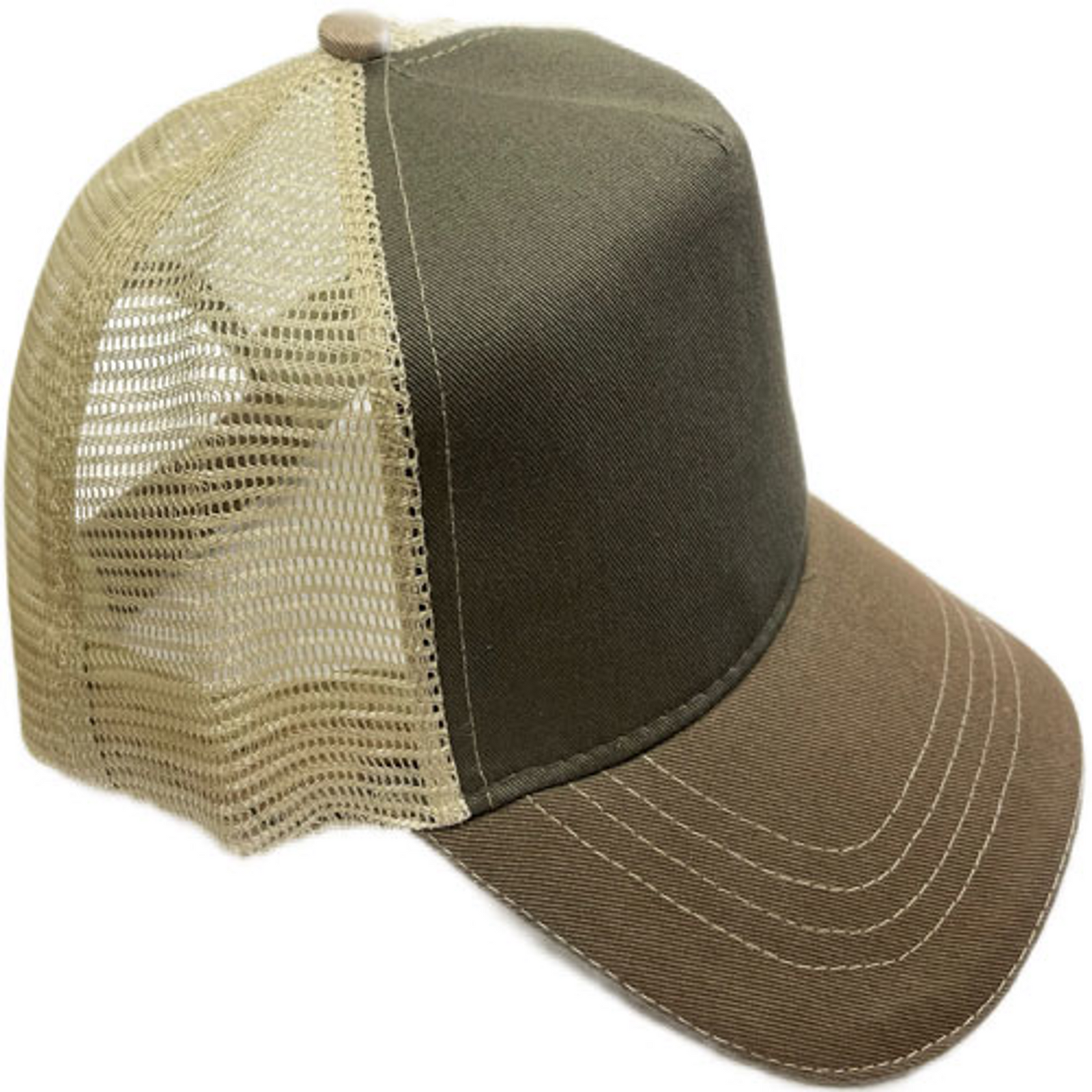 Cobra Cap Wm-5 5 Panel Washed Twill/soft Mesh - Olive Coffee Khaki