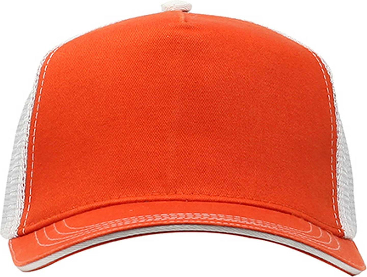 Cobra Cap Wm-5 5 Panel Washed Twill/soft Mesh - Orange White