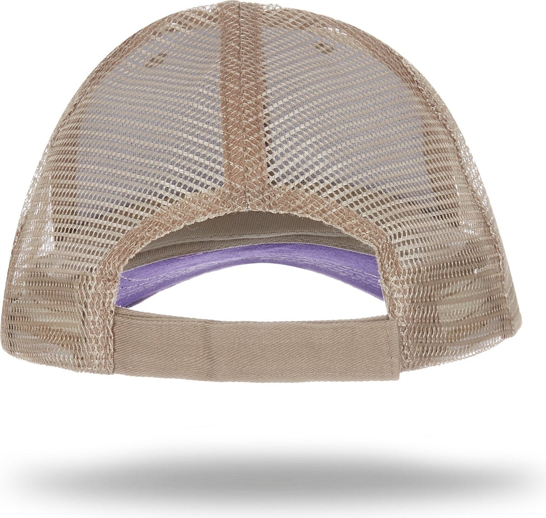 Cobra Cap Wm-5 5 Panel Washed Twill/soft Mesh - Purple Khaki