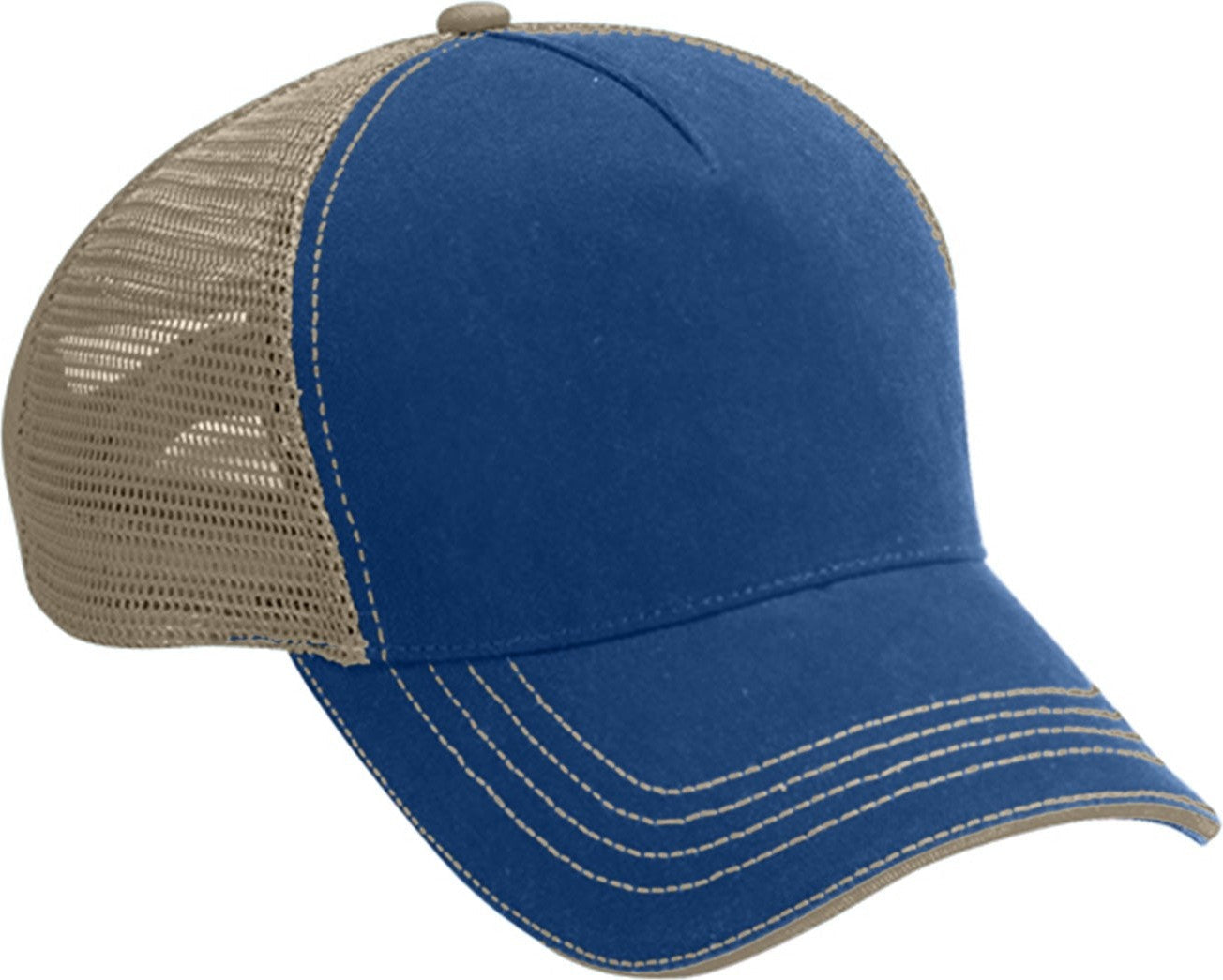Cobra Cap Wm-5 5 Panel Washed Twill/soft Mesh - Royal Khaki