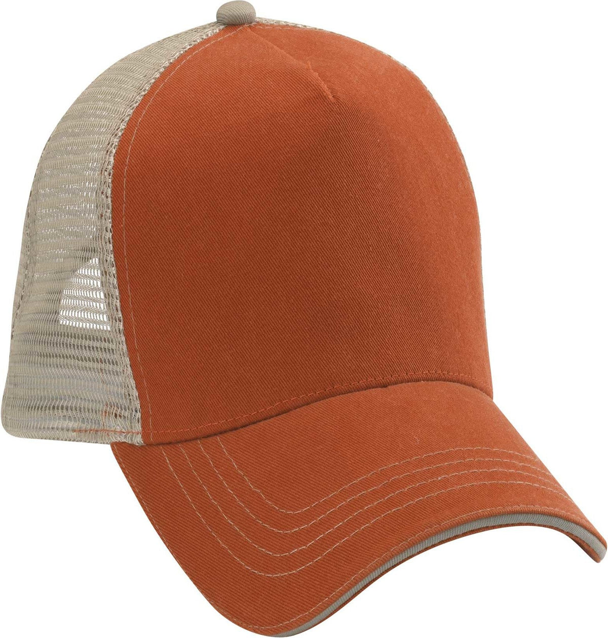Cobra Cap Wm-5 5 Panel Washed Twill/soft Mesh - Texas Orange Khaki