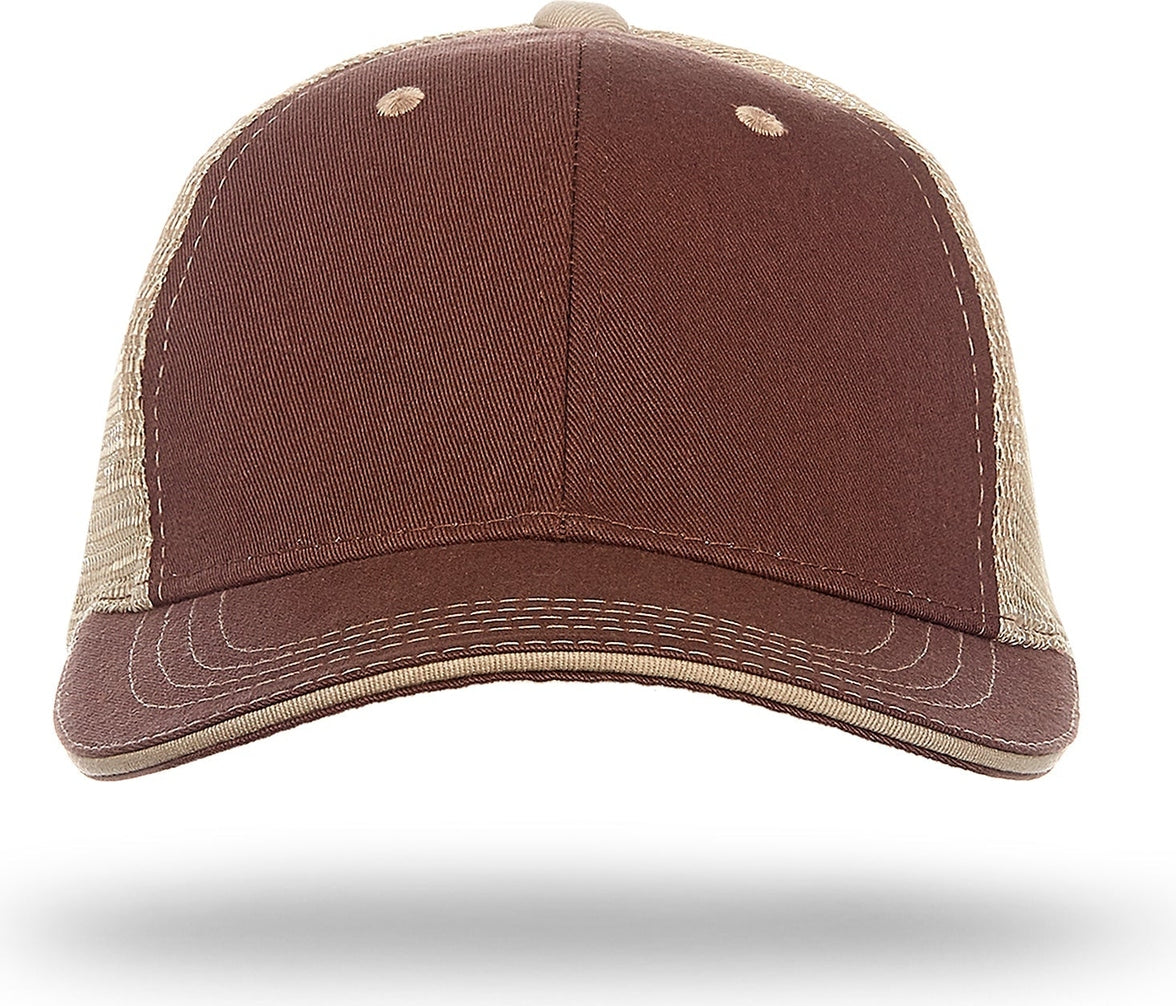Cobra Cap Wm-6 6 Panel Washed Twill/soft Mesh - Brown Khaki