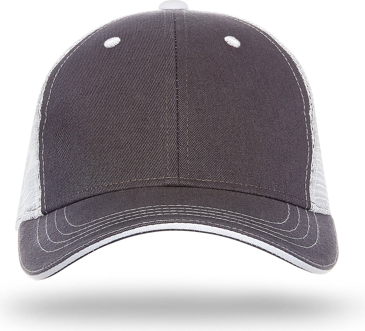 Cobra Cap Wm-6 6 Panel Washed Twill/soft Mesh - Charcoal White - Charcoalwhite