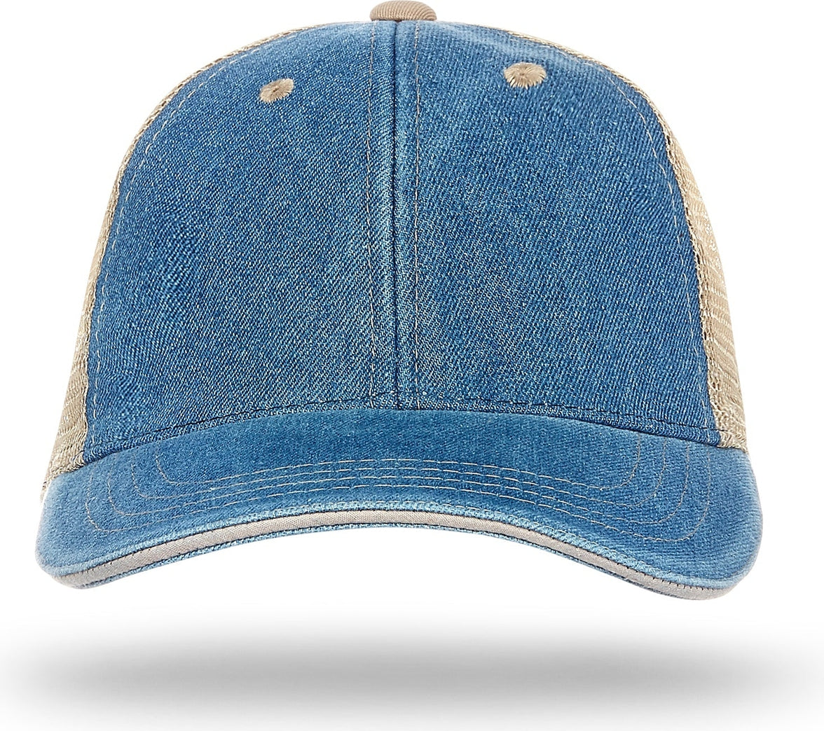 Cobra Cap Wm-6 6 Panel Washed Twill/soft Mesh - Denim Khaki