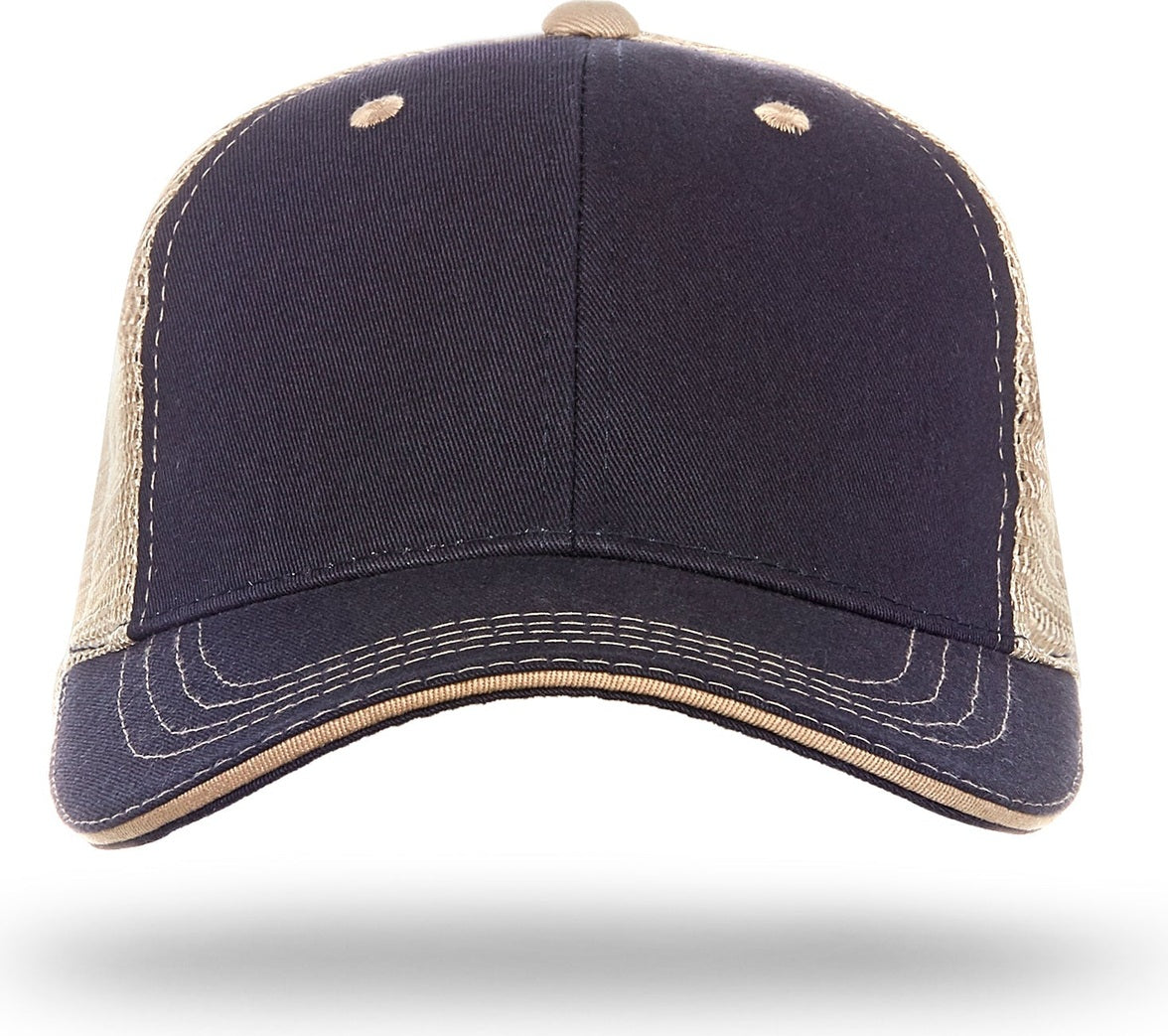 Cobra Cap Wm-6 6 Panel Washed Twill/soft Mesh - Navy Khaki