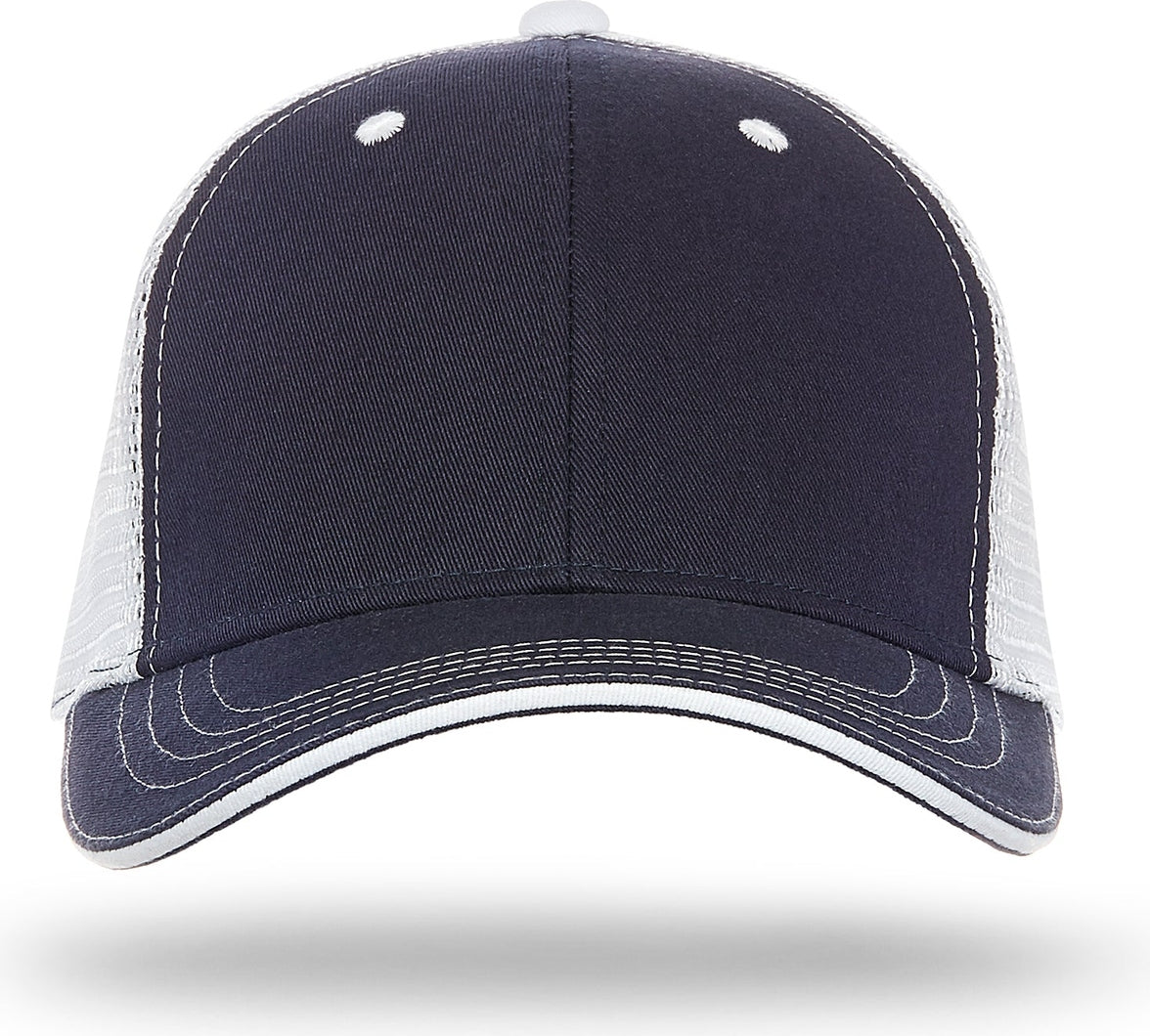 Cobra Cap Wm-6 6 Panel Washed Twill/soft Mesh - Navy White