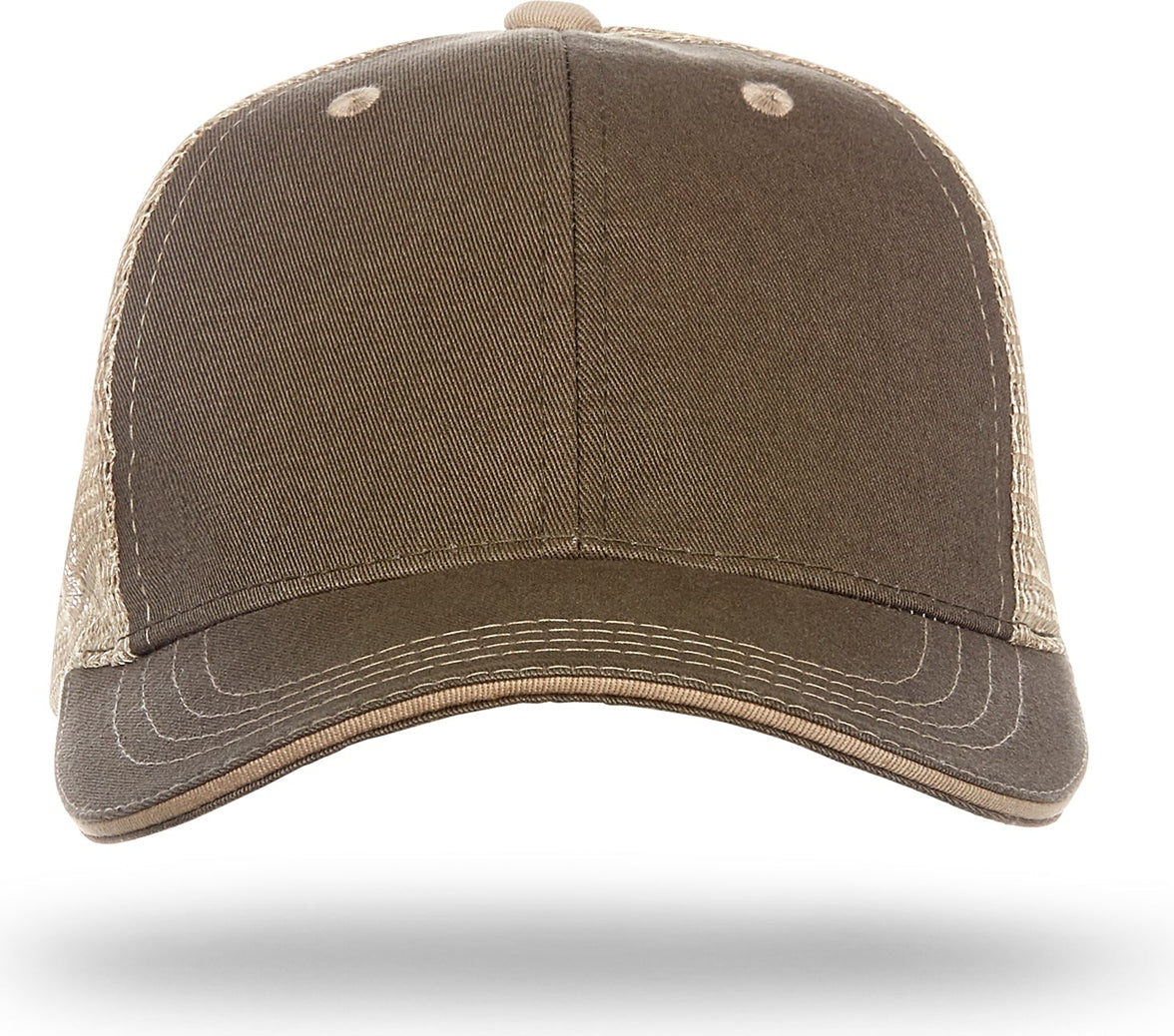 Cobra Cap Wm-6 6 Panel Washed Twill/soft Mesh - Olive Khaki