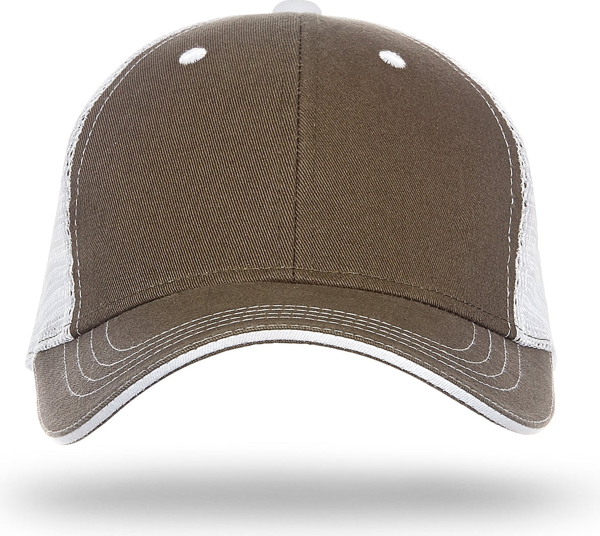 Cobra Cap Wm-6 6 Panel Washed Twill/soft Mesh - Olive White