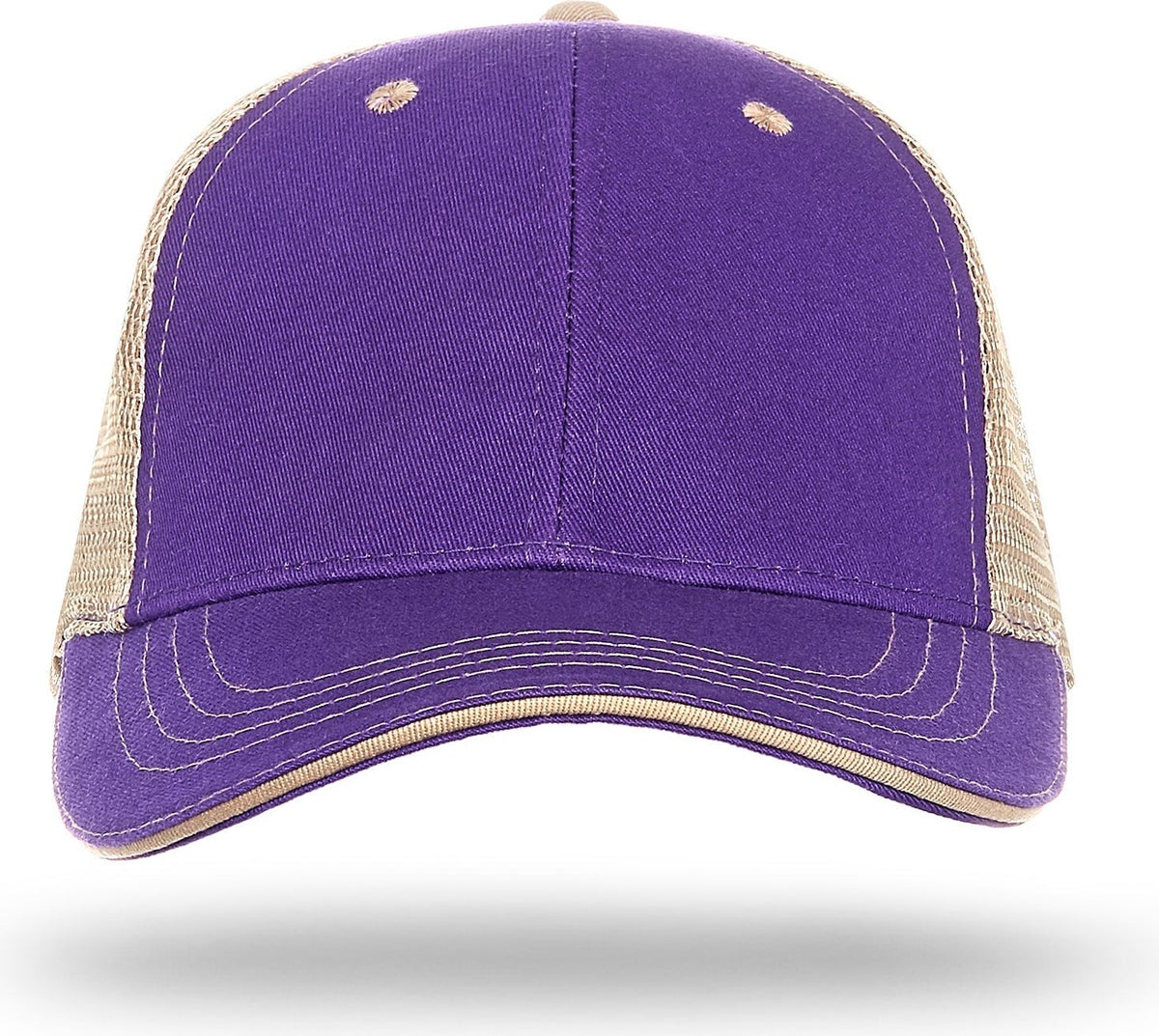 Cobra Cap Wm-6 6 Panel Washed Twill/soft Mesh - Purple Khaki