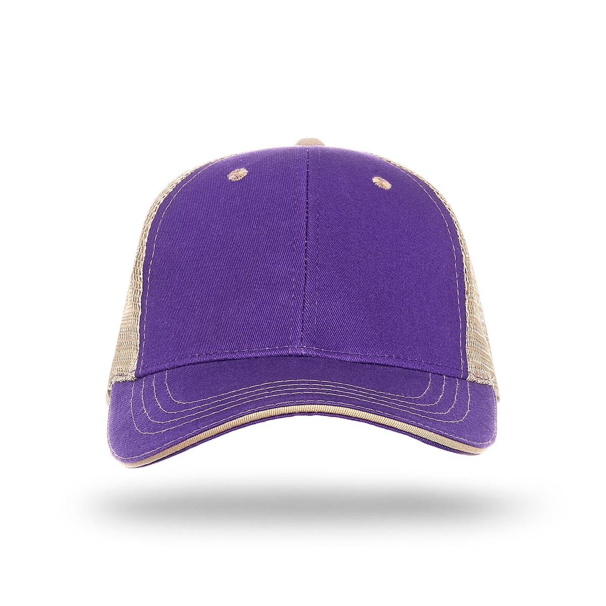 Cobra Cap Wm-6 6 Panel Washed Twill/soft Mesh - Purple Khaki - Purplekhaki
