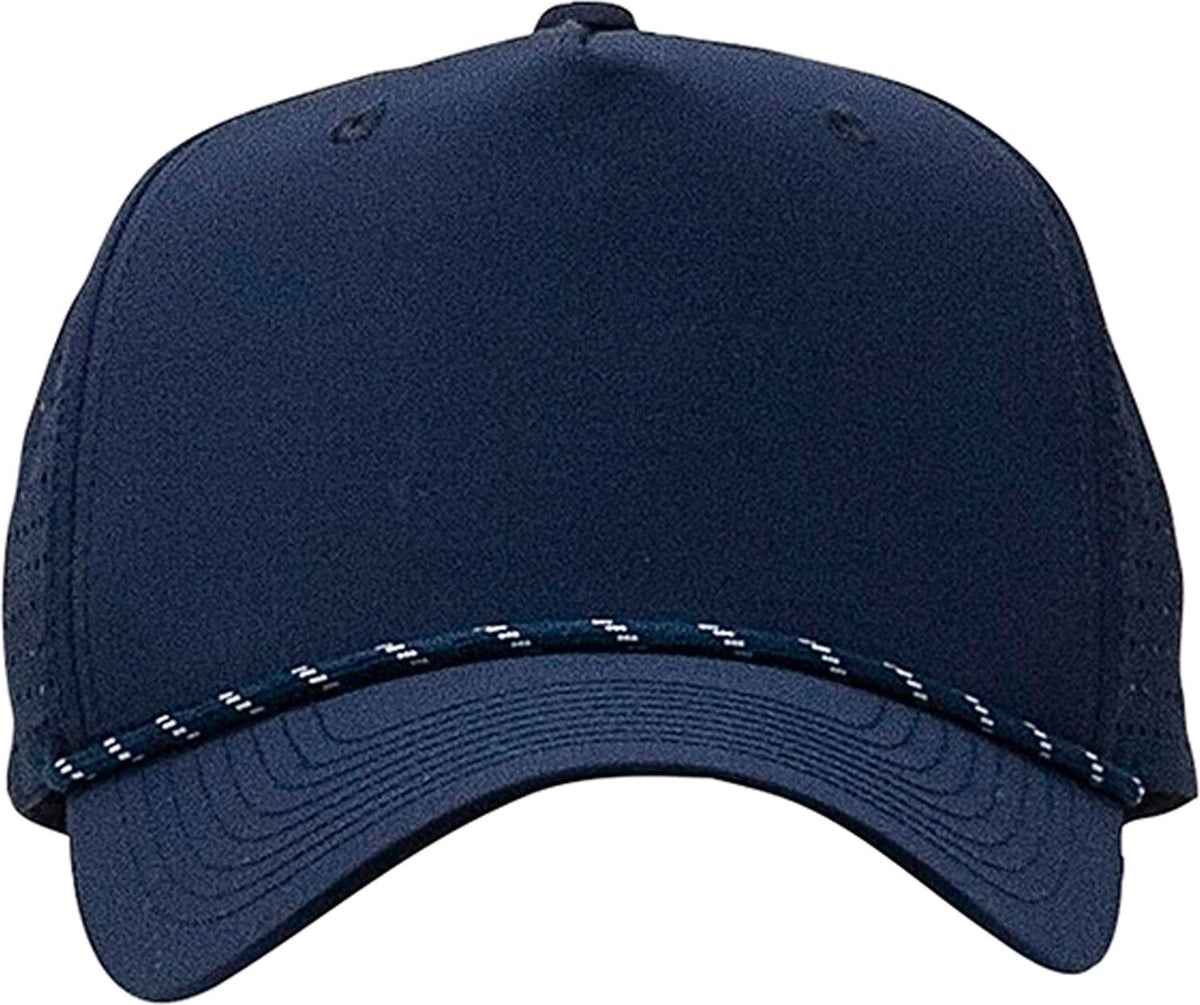 Cobra Cap Xfr 5 Panel Structured Perforated Lasercut Back Mixcolors Rope - Navy White