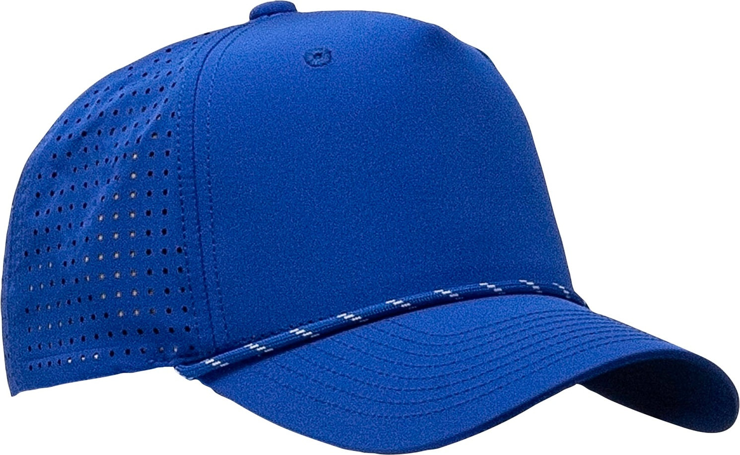 Cobra Cap Xfr 5 Panel Structured Perforated Lasercut Back Mixcolors Rope - Royal White