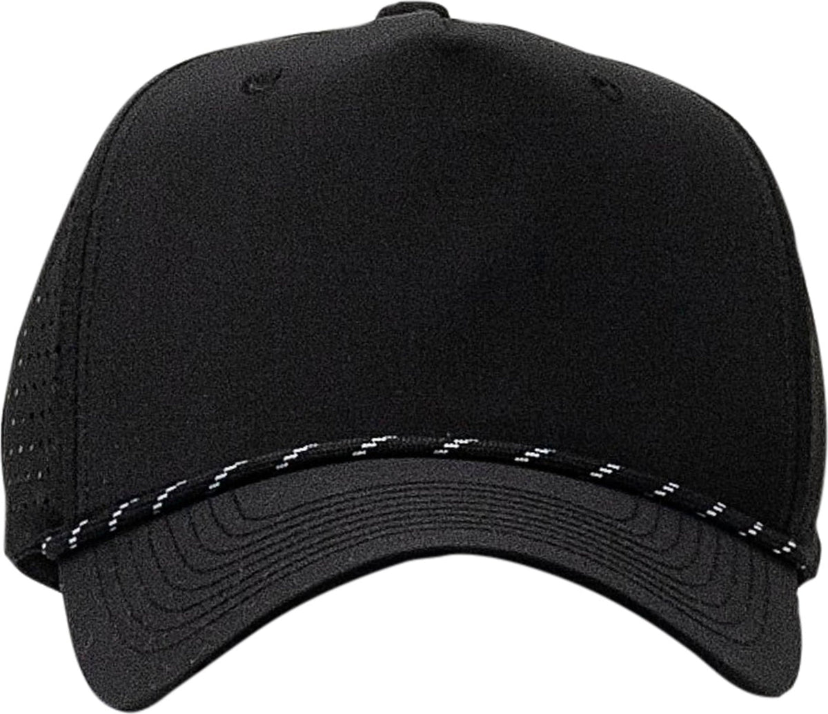 Cobra Cap Xfr 5 Panel Structured Perforated Lasercut Back Mixcolors Rope - Black White