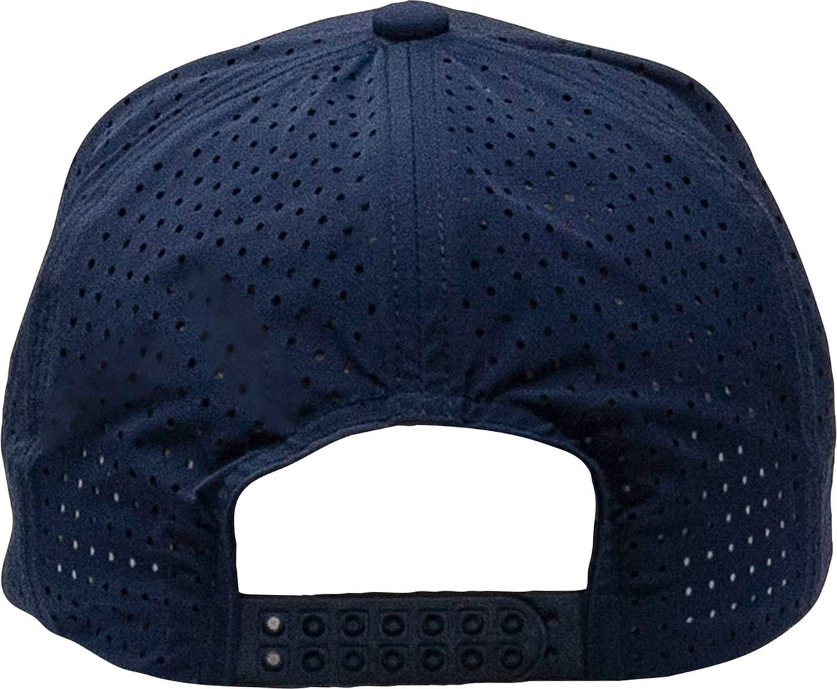 Cobra Cap Xfr 5 Panel Structured Perforated Lasercut Back Mixcolors Rope - Navy White