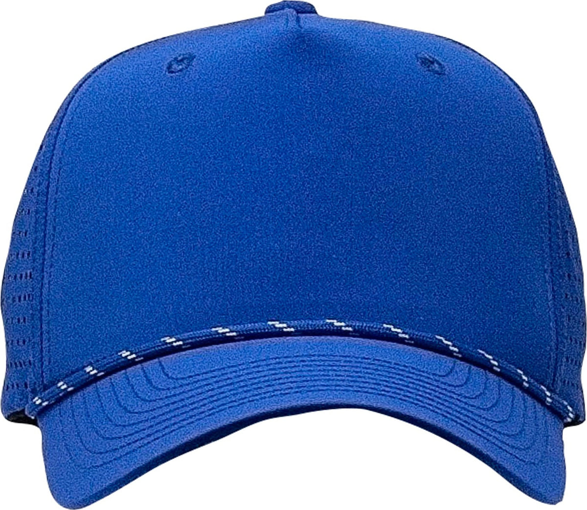 Cobra Cap Xfr 5 Panel Structured Perforated Lasercut Back Mixcolors Rope - Royal White