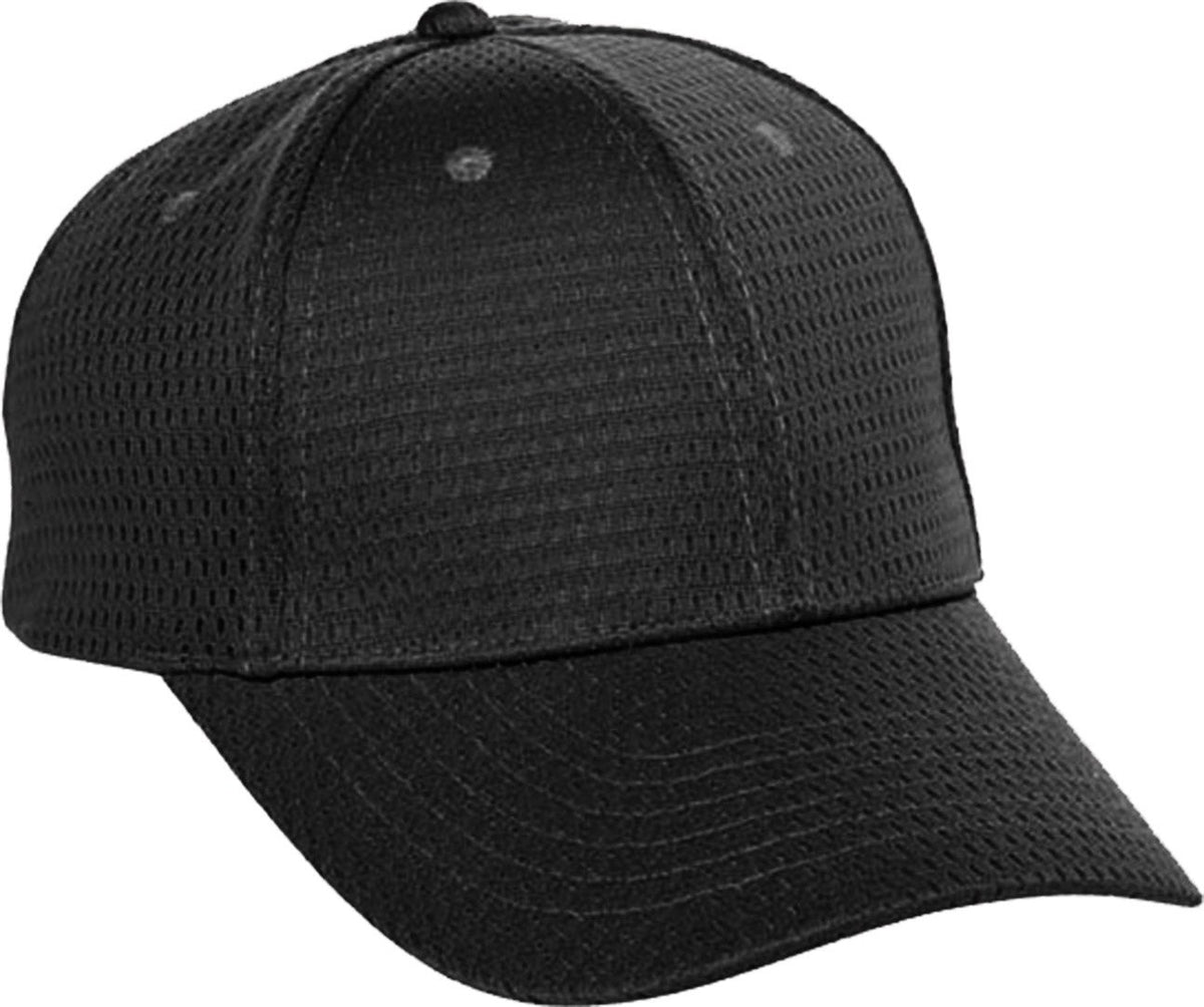 Cobra Cap Yam Youth Athletic Mesh 6 Panel - Black