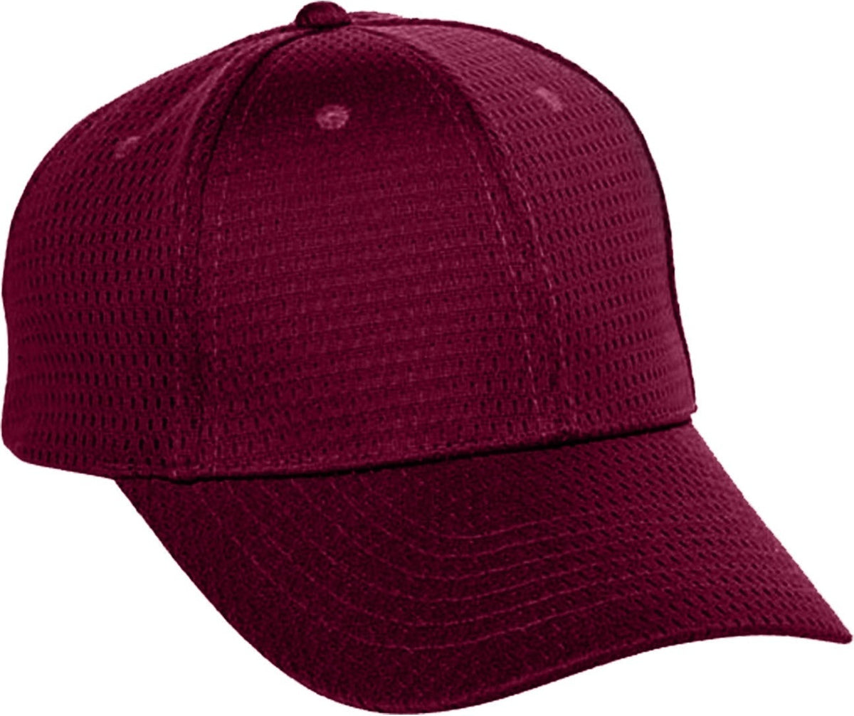 Cobra Cap Yam Youth Athletic Mesh 6 Panel - Maroon