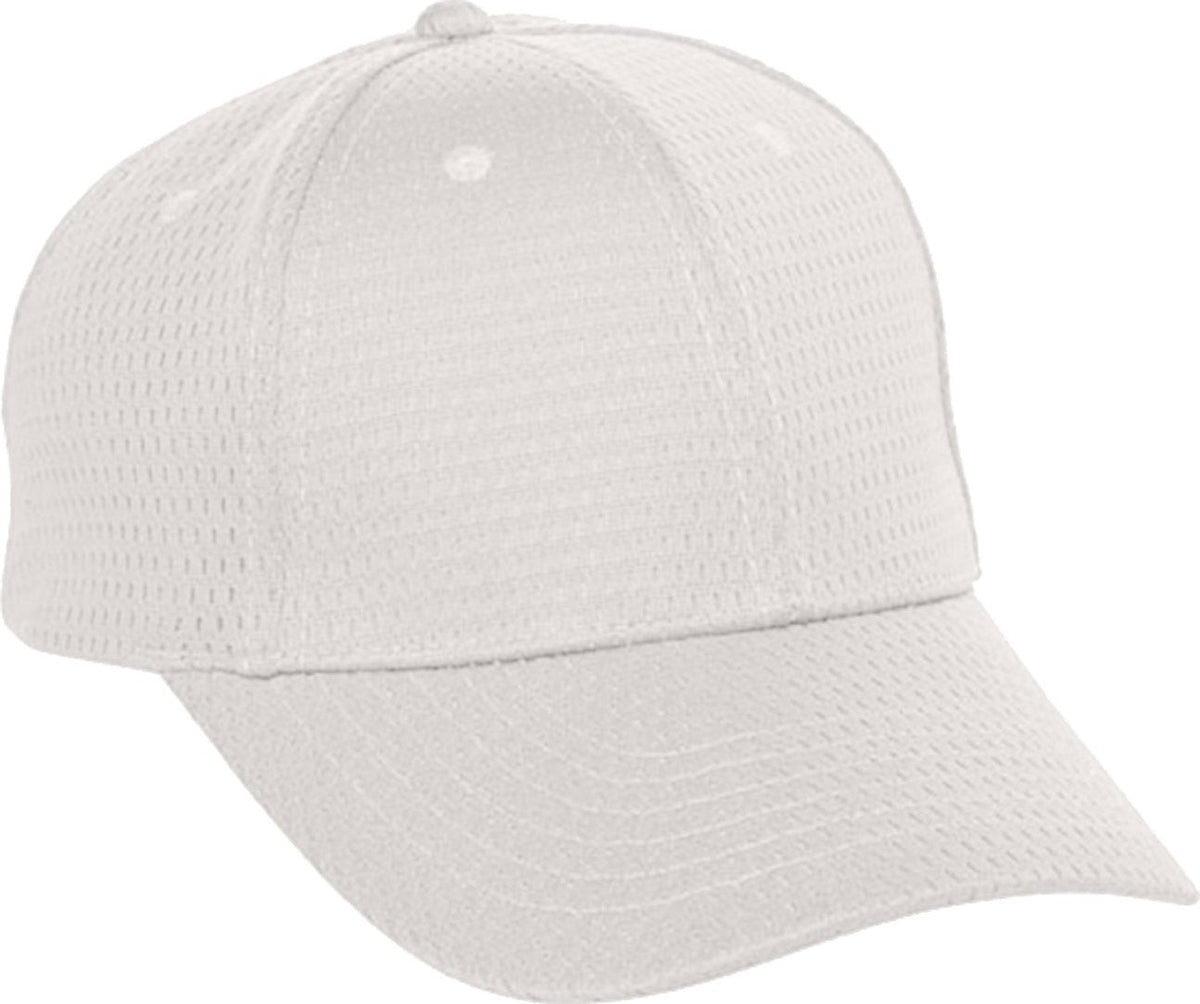 Cobra Cap Yam Youth Athletic Mesh 6 Panel - White