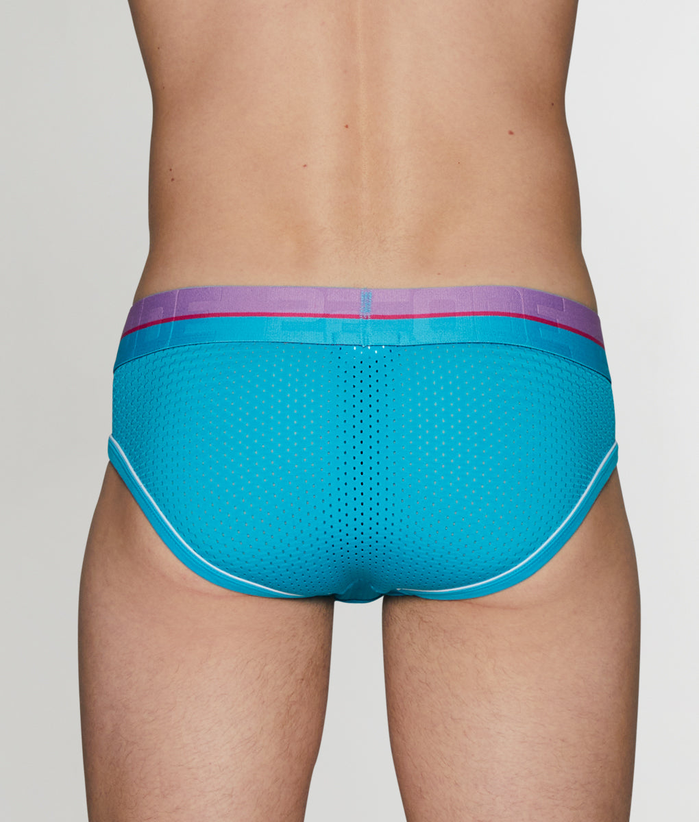 Code 22 Bright Mesh Brief - Turquoise / Small