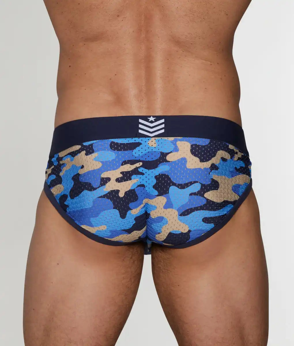 Code 22 Military Brief Petrol Camo Blue / Small