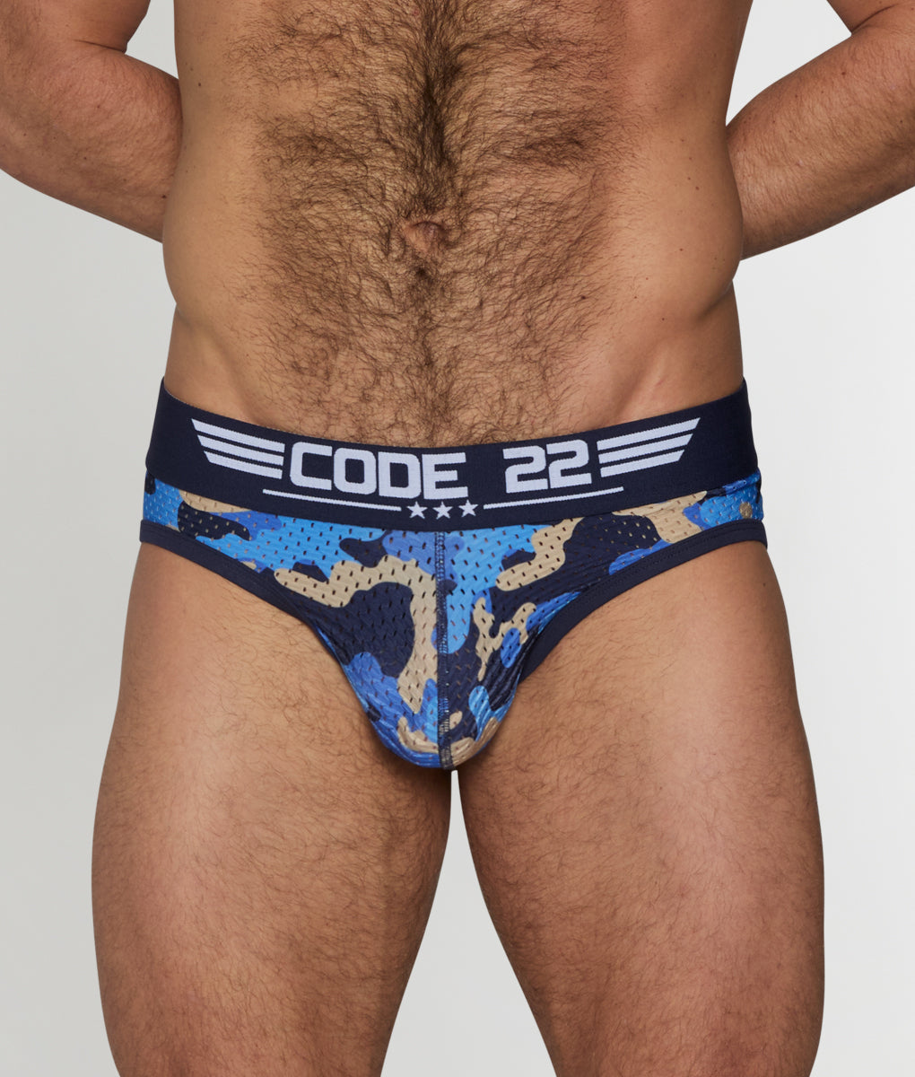 Code 22 Military Brief - Petrol Camo Blue / Small