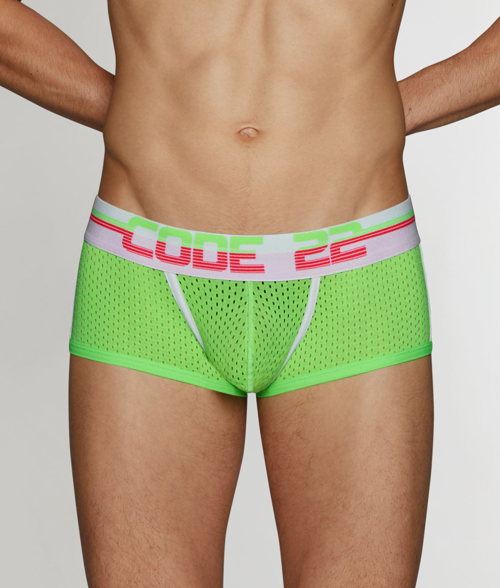 Code 22 Neon Mesh Trunk - Lime / Small