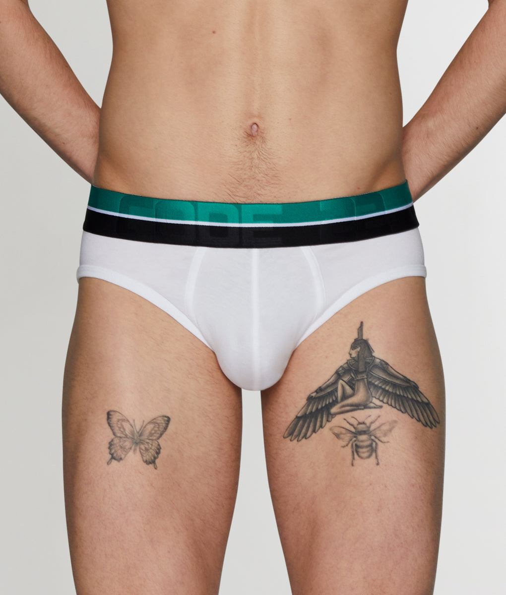 Code 22 Palm Tree Brief - White / Small