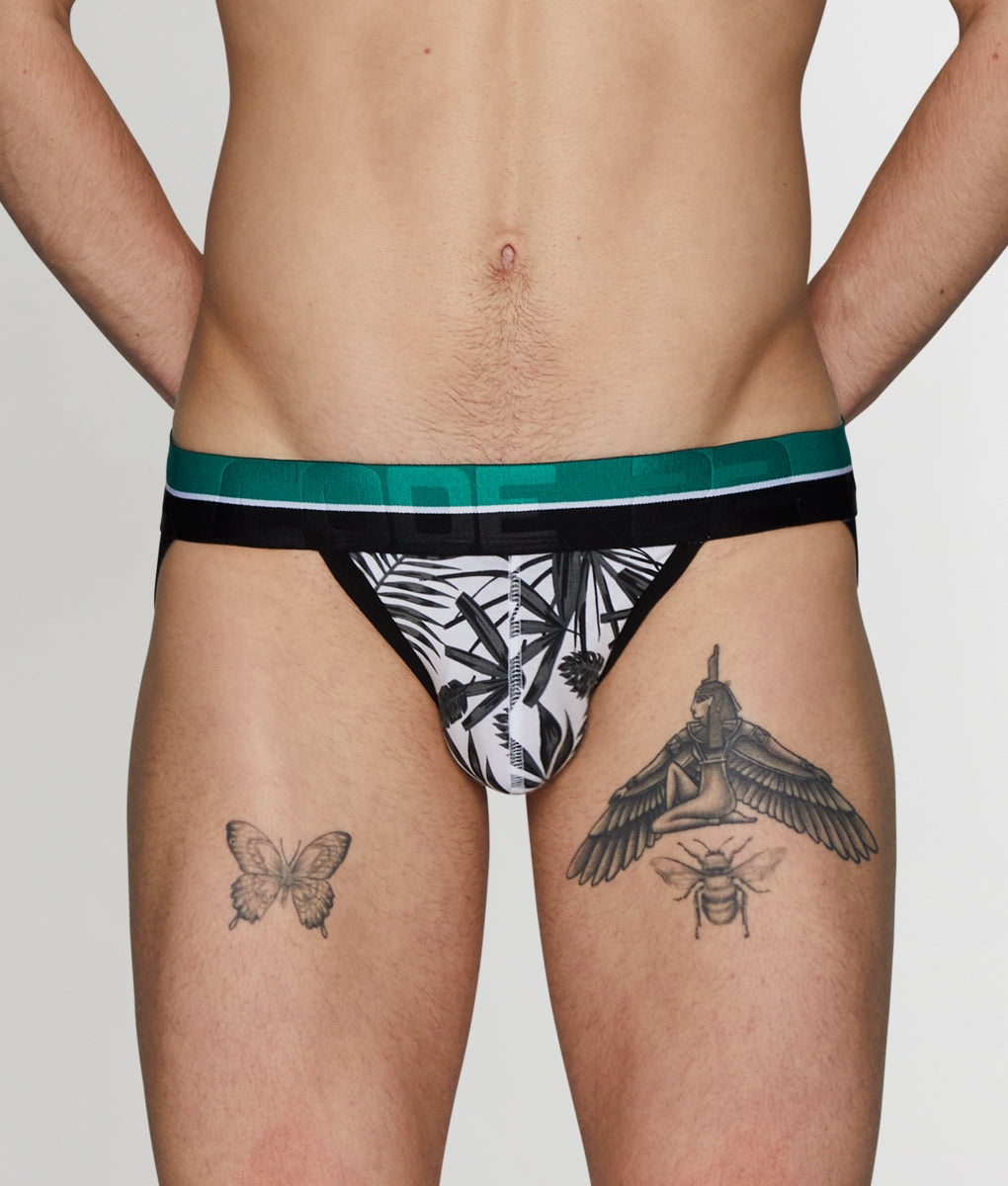 Code 22 Palm Tree Jockstrap - Charcoal / Small