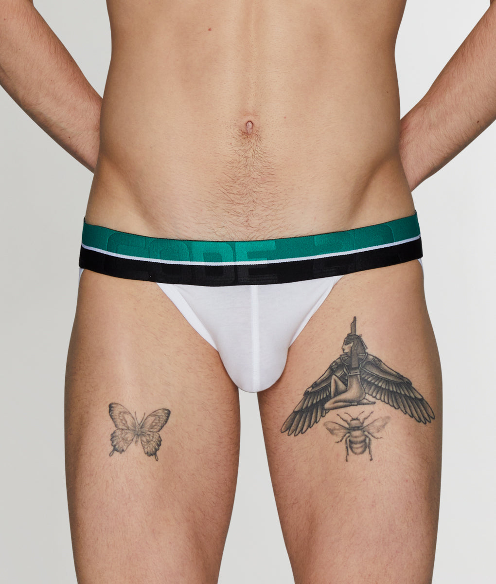 Code 22 Palm Tree Jockstrap - White / Small