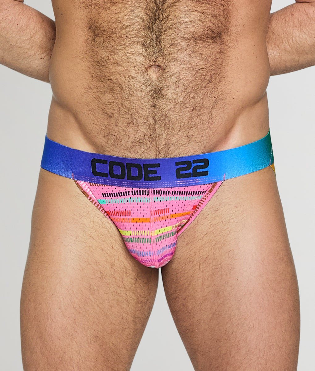 Code 22 Pride Mesh Jockstrap - Pink / Small