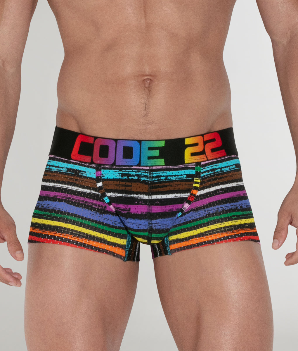 Code 22 Pride Mesh Trunk - Black Pattern / Small