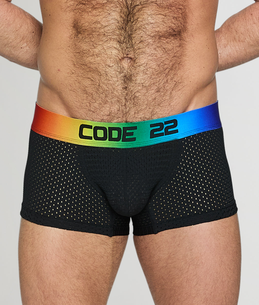 Code 22 Pride Mesh Trunk - Black / Small