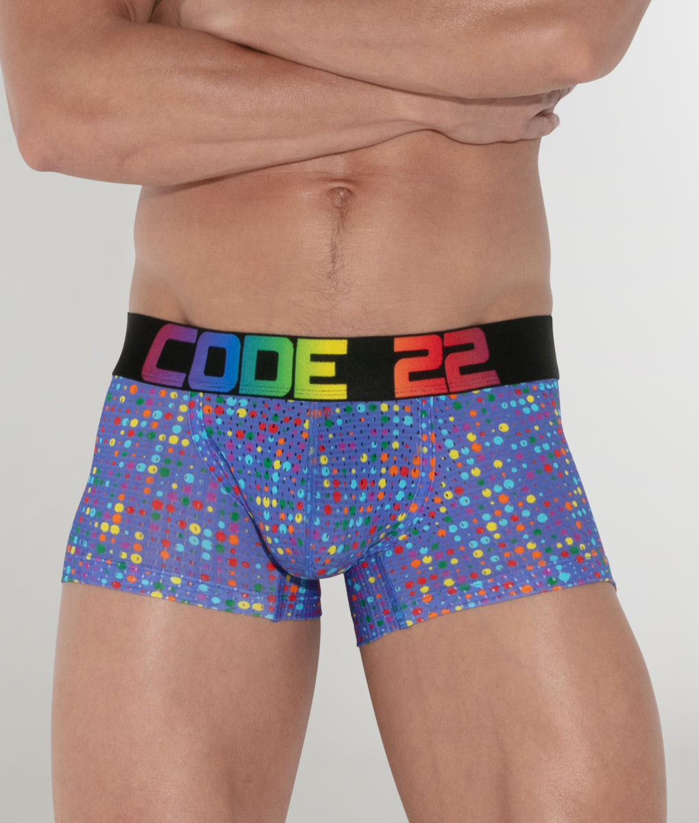 Code 22 Pride Mesh Trunk - Blue Pattern / Small