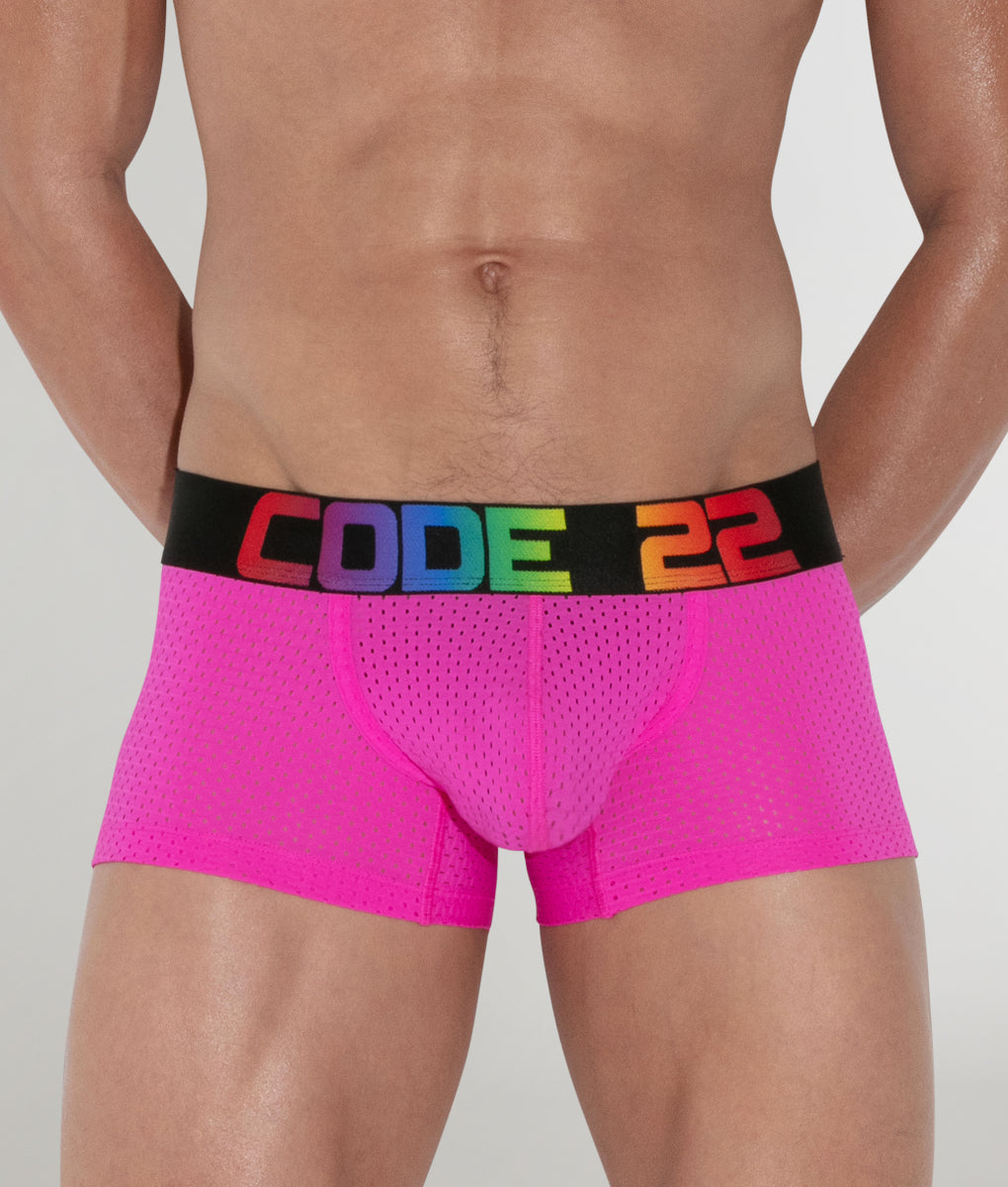 Code 22 Pride Mesh Trunk - Bright Pink / Small